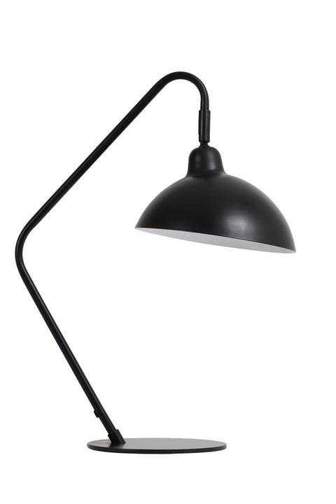 Lámpara de mesa retro de oficina de metal negro mate, luces de oficina