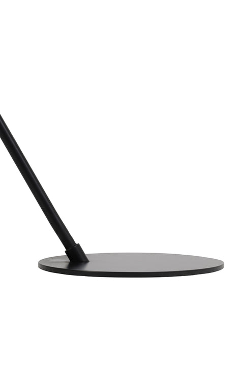 Lámpara de mesa retro de oficina de metal negro mate, luces de oficina