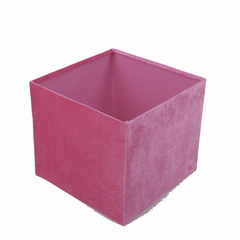 Lampenschirm Vierkant Velur rose