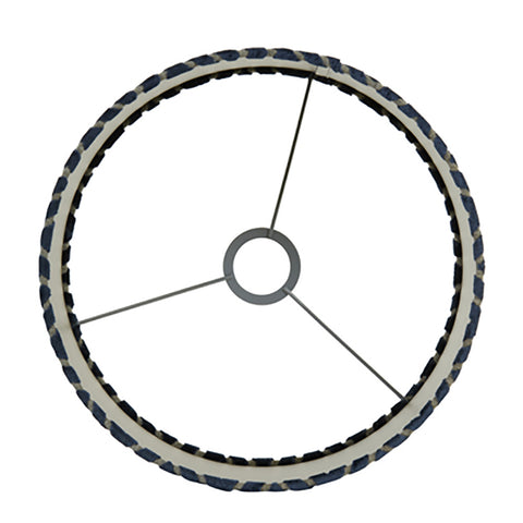 Pantalla cilíndrica de terciopelo azul oscuro topo para lámpara de pie y mesa 40-40-30