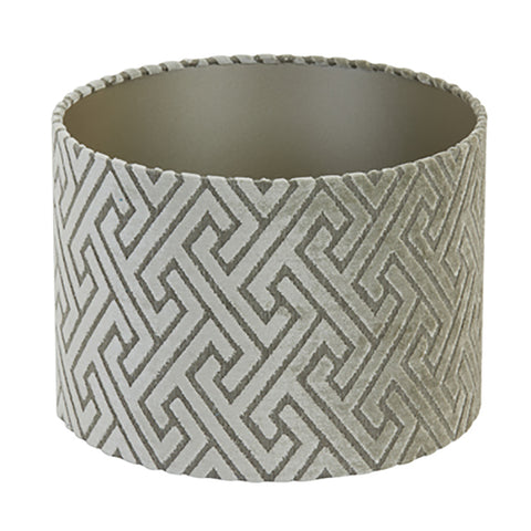 Pantalla cilíndrica de terciopelo beige topo para lámpara de mesa, lámpara colgante, lámpara de pie 25-25-18
