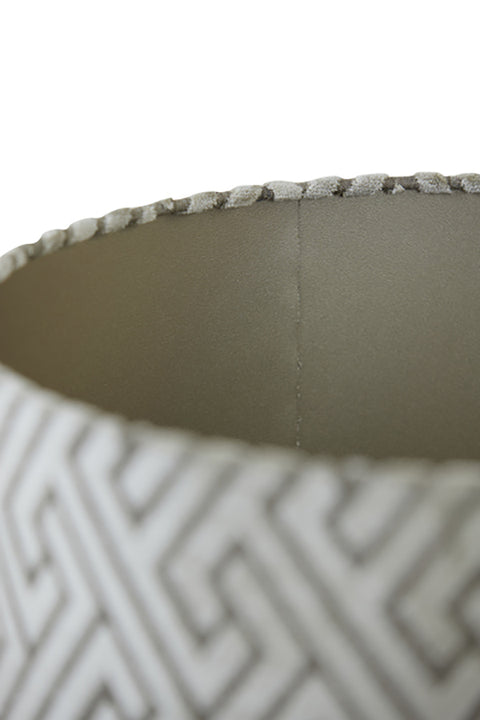 Pantalla cilíndrica de terciopelo beige topo para lámpara de mesa, lámpara colgante, lámpara de pie 40-40-30