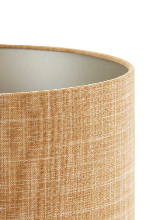 Lampenschirm Zylinder in Velours Braun 20-20-15cm für Tischleuchte Tischlampe