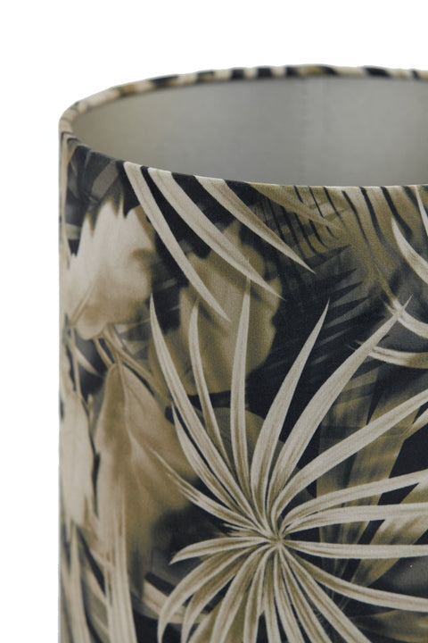 Pantalla para lámpara de sobremesa en cilindro VELOURS Palm Sepia 40-40-30