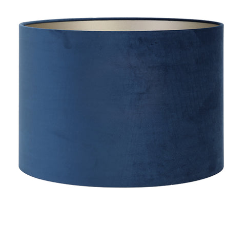 Pantalla para lámpara de pie cilíndrica de terciopelo azul petróleo para lámpara de pie, lámpara colgante, lámpara de mesa Ø 55cm