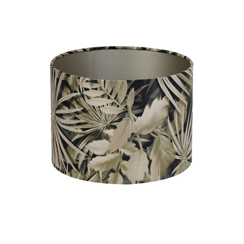 Pantalla para lámpara de sobremesa en cilindro VELOURS Palm Sepia 40-40-30