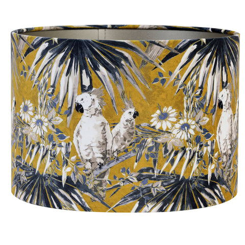 Lampshade Cylinder Velour Parrot Yellow for Table Lamp Hanging Lamp Floor Lamp 25-25-18