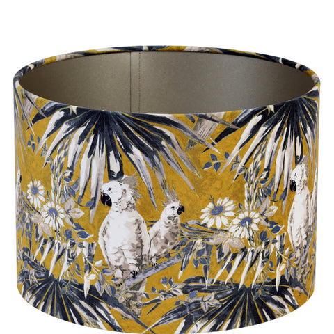 Lampshade Cylinder Velour Parrot Yellow for Table Lamp Hanging Lamp Floor Lamp 25-25-18
