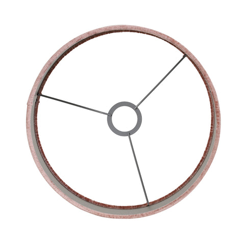 Pantalla cilíndrica de terciopelo rosa viejo para lámpara de sobremesa y aplique 30-30-21
