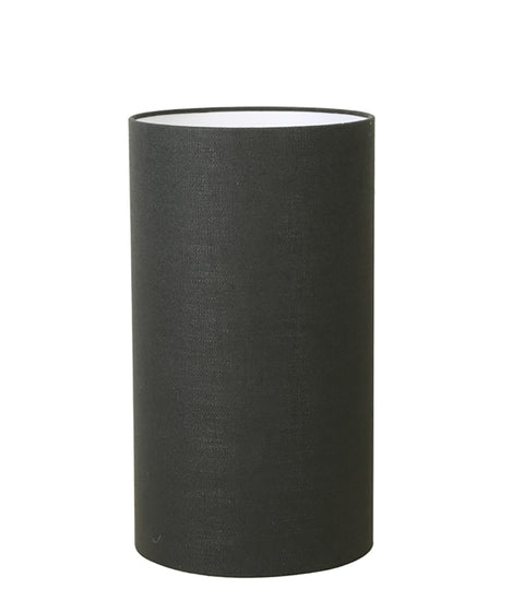 Pantalla cilíndrica de lino gris antracita para lámpara de mesa, lámpara de pie, lámpara colgante