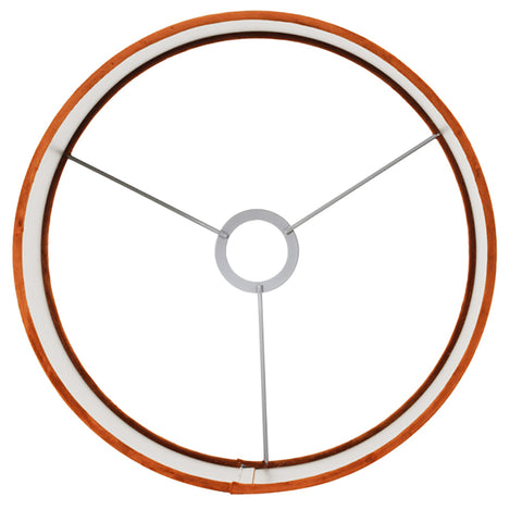 Pantalla cilíndrica de terciopelo terracota para lámpara de sobremesa y aplique 30-30-21