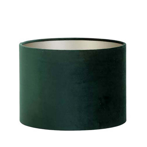 Pantalla cilíndrica de terciopelo verde oscuro para lámpara de sobremesa y aplique 50-50-38