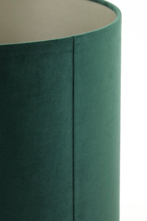 Pantalla cilíndrica de terciopelo verde oscuro para lámpara de sobremesa y aplique 40-40-30