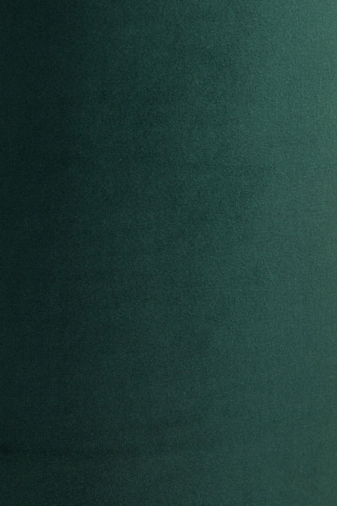 Pantalla cilíndrica de terciopelo verde oscuro para lámpara de sobremesa y aplique 40-40-30