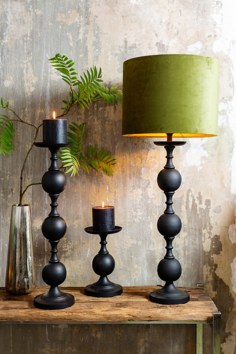 Lampshade cylinder linen velour green for floor lamp hanging lamp table lamp 50-50-38