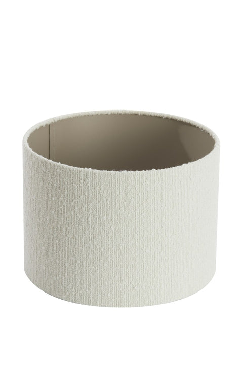 Pantalla cilíndrica en bouclé blanco para lámpara de sobremesa, lámpara de pie, lámpara colgante 50-50-38
