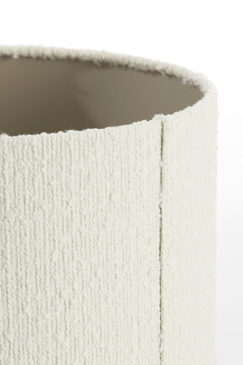 Pantalla cilíndrica en bouclé blanco para lámpara de sobremesa, lámpara de pie, lámpara colgante 50-50-38
