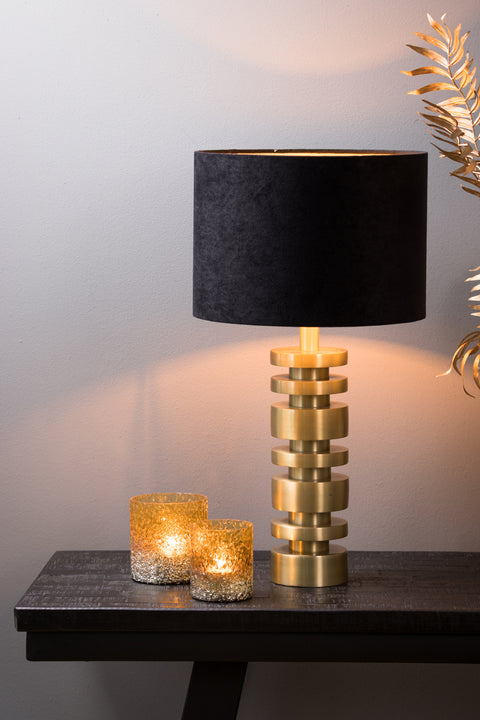 Lampshade cylinder in velour black for table lamp table lamp 40-40-30