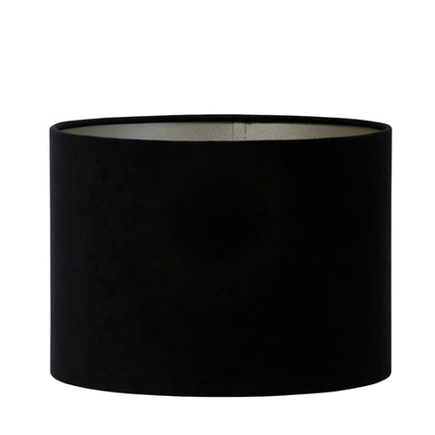 Pantalla cilíndrica de terciopelo negro para lámpara de sobremesa 25-25-18