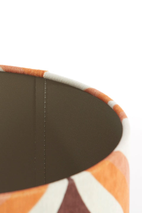 Pantalla cilíndrica de terciopelo retro naranja marrón para lámpara de mesa lámpara de mesa 25-25-18