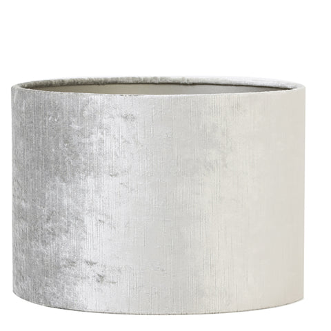 Lampshade cylinder velour grey silver for table lamp hanging lamp floor lamp 30-30-21