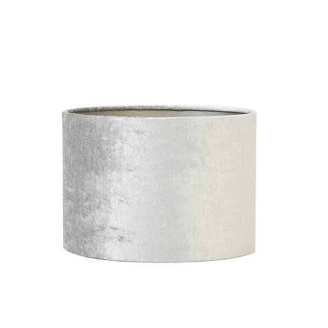 Pantalla cilíndrica de terciopelo gris plata para lámpara de mesa, lámpara colgante, lámpara de pie 40-40-30