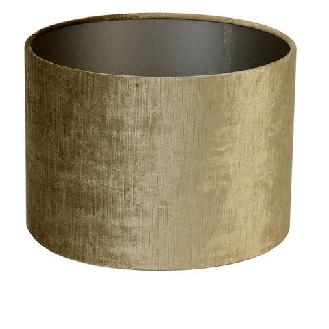 Pantalla de velour cilíndrico bronce dorado brillo seda para lámpara de sobremesa lámpara de mesa 40-40-30