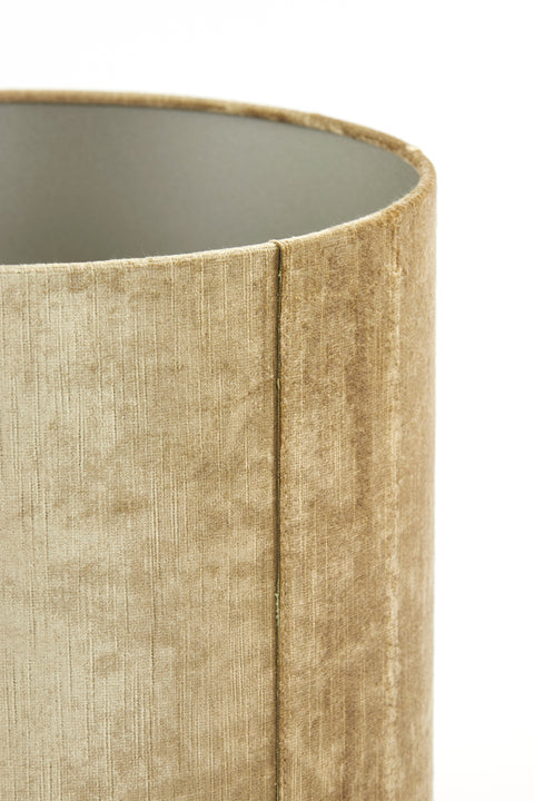 Pantalla de velour cilíndrico bronce dorado brillo seda para lámpara de sobremesa lámpara de mesa 40-40-30