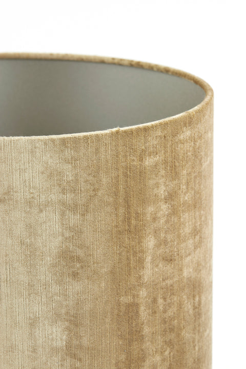 Pantalla de velour cilíndrico bronce dorado brillo seda para lámpara de sobremesa lámpara de mesa 40-40-30