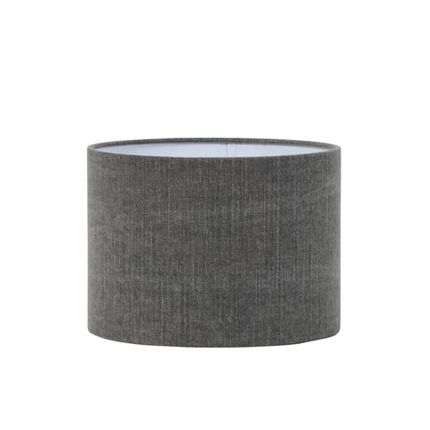 Pantalla cilíndrica para lámpara de mesa, lámpara de pared de lino gris, lámpara de noche