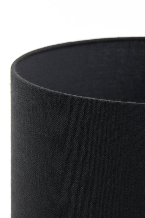 Pantalla cilíndrica de lino negro para lámpara de mesa lámpara de mesa 35-35-25