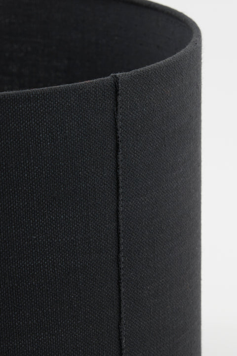 Pantalla cilíndrica de lino negro para lámpara de mesa lámpara de mesa 35-35-25