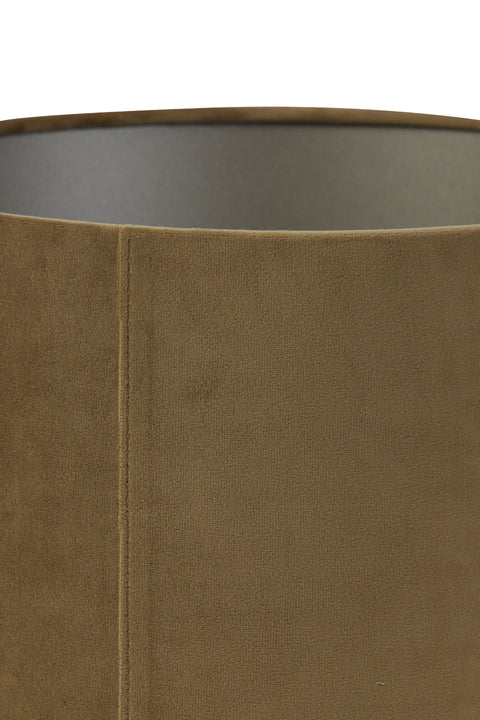 Pantalla cilíndrica de terciopelo caramelo para lámpara de mesa lámpara de mesa 40-40-30