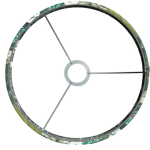 Pantalla cilíndrica de terciopelo con motivos florales en color verde para lámpara de sobremesa lámpara de mesa 25-25-18