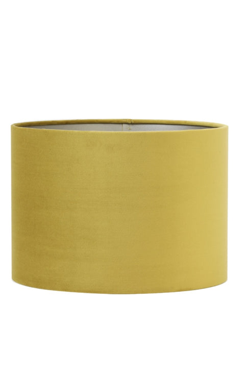 Pantalla cilíndrica de terciopelo amarillo oro para lámpara de sobremesa, lámpara de pie, lámpara colgante 50-50-38