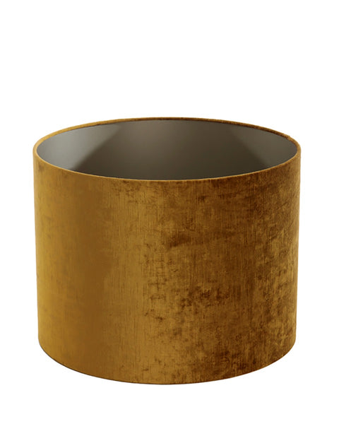 Pantalla cilíndrica de terciopelo dorado para lámpara de sobremesa, lámpara de pie, lámpara colgante 55-55-41