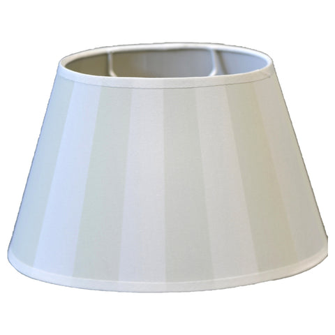 Pantalla para lámpara de sobremesa en rayas ovaladas gris oliva claro lámpara de mesa aplique 25-15-16