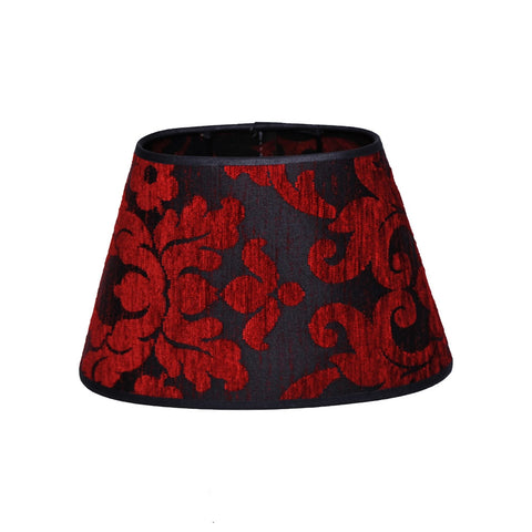 lampenschirme tischleuchten schirm oval rot schwarz