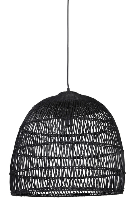 Hanging lamp Ø53x49 cm EVELIE rattan black 2922512