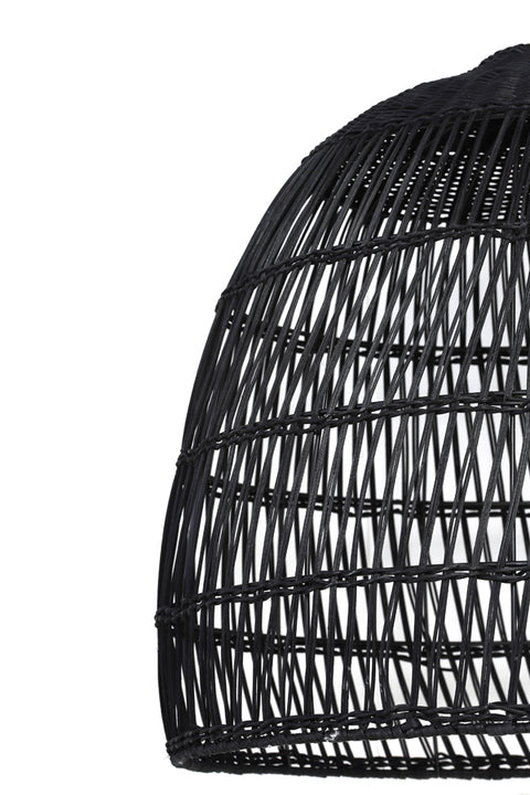 Hanging lamp Ø53x49 cm EVELIE rattan black 2922512