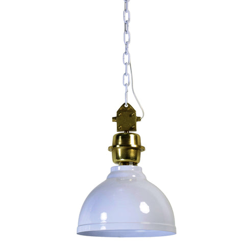 Pendant lamp Ø35x50 cm lacquer white gold 3040426
