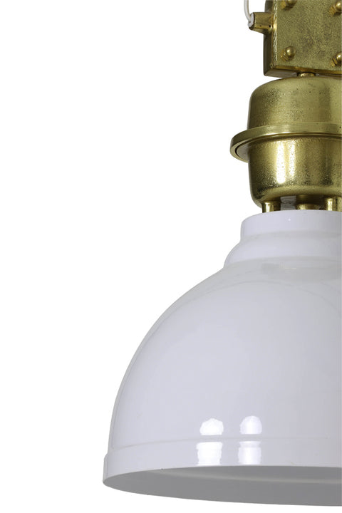 Pendant lamp Ø35x50 cm lacquer white gold 3040426