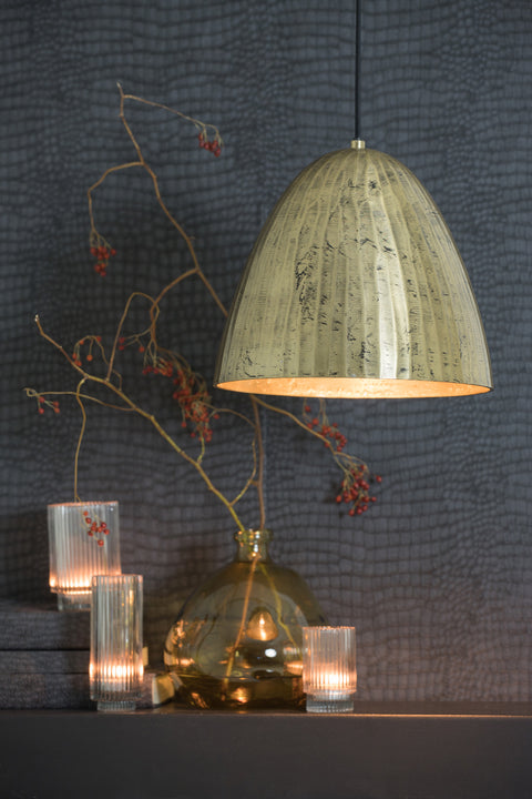 Hanging lamp Ø30x28 cm KYRIE antique gold 3094585
