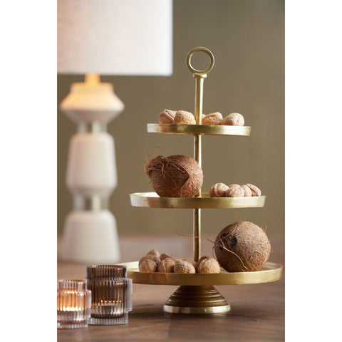 Etagere 3 Stöckig Metall Gold Deko Ständer 3 Lagig 6612085