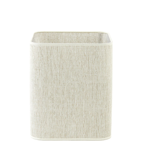 Pantalla para lámpara de sobremesa en lino cuadrado redondo transparente beige 20-20-26