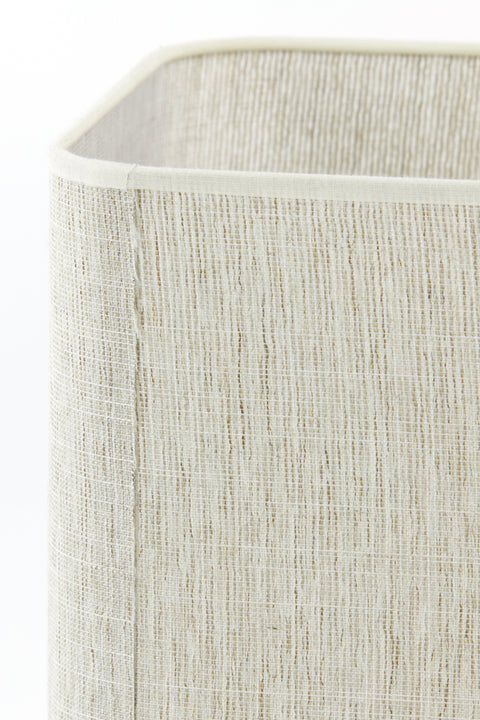 Lampshade for table lamp in square round linen transparent beige 20-20-26