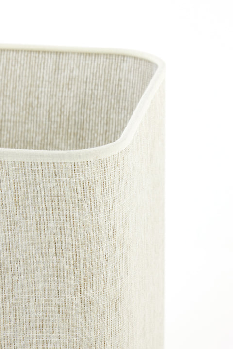 Lampshade for table lamp in square round linen transparent beige 20-20-26
