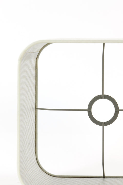 Lampshade for table lamp in square round linen transparent beige 20-20-26
