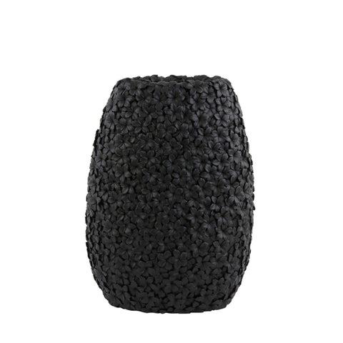 Jarrón decorativo diseño flor negra 38x23x50 cm