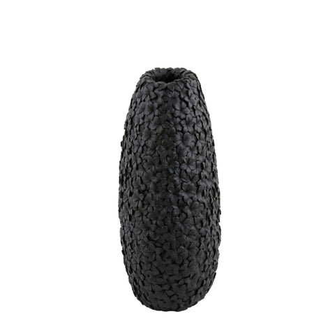 Jarrón decorativo diseño flor negra 38x23x50 cm